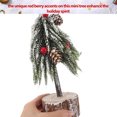 thumbnail image 2 of Mini árbol de Navidad para escritorio, pequeño árbol de Navidad artificial con frutos rojos, decoración navideña de interior para centro de mesa, bonita decoración para dormitorio, 2 of 7