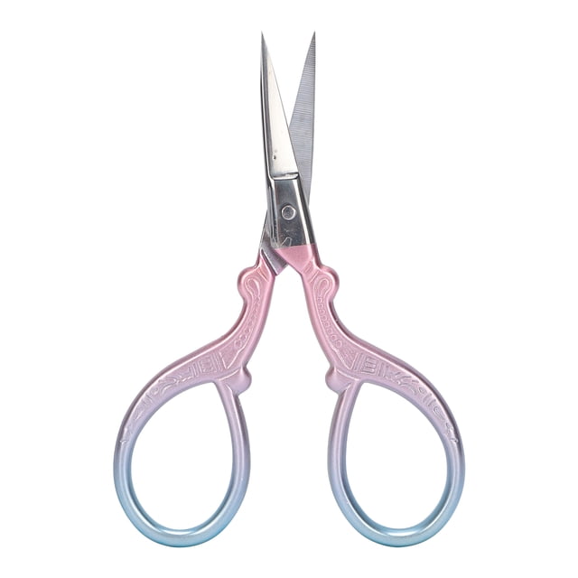 Tijeras de bordado de acero inoxidable pequeñas tijeras de coser hechas a mano para el corte de papel Artes Artesanía Proyectos (rosa)