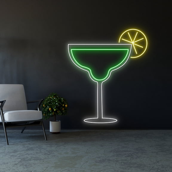 Handmadetneonsign Margarita Cocktail Led Sign, Margaritas For My Senoritas Led Lights, Margarita