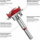 thumbnail image 4 of Brocas para madera, paquete de 5 (Ø15-35 mm) Juego de brocas de posicionamiento ajustables para avellanador de carpintería, sierra perforadora de carburo con tope de profundidad (rango de profundidad, 4 of 5