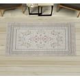 thumbnail image 1 of Floral Decorative Rug, Curlicue Spring Romance Blooming Ethnic Flower Petals in Happy Colors Art, Quality Carpet for Bedroom Dorm and Living Room, 6 Sizes, Ivory and Multicolor, by Ambesonne, 1 of 1