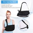thumbnail image 3 of HAHADAXA Arm Sling Support Strap, Adjustable Shoulder Wrist Elbow Sling Immobilizer, with Thumb Loop and Waistband, Provide Stabilization for Rotator Cuff Injury, Fit Men and Women, Left and, 3 of 7