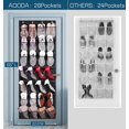 thumbnail image 3 of 28 Large Mesh Pockets Black Over The Door Shoe Rack, Hanging Shoe Organizer for Closet Hanging Shoe Rack Holder Hanger, Black - -, 3 of 7