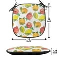 thumbnail image 5 of Fruit Chair Seating Cushion Set of 4, Vitamin C Pattern of Seasonal Orange Pomegranate Lemon, Seat Pads for Office with Anti-slip Backing, 16"x16", Multicolor, by Ambesonne, 5 of 7
