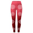 thumbnail image 4 of WILLBEST Leggings de Yoga de Cintura Alta con Estampado de Copos de Nieve Navideños para Mujer, Mallas Elásticas para Entrenamiento Deportivo para Correr Y Fitness Extra Grande, 4 of 4