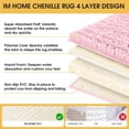 thumbnail image 6 of HAKUNA Upgrade Extra Large Pink Bathroom Rug Set 3 Pieces Ultra Soft, Thick Absorbent Bath Mats, Non Slip Chenille Toilet Mat for Bathroom, Bedroom, Kitchen, 6 of 8