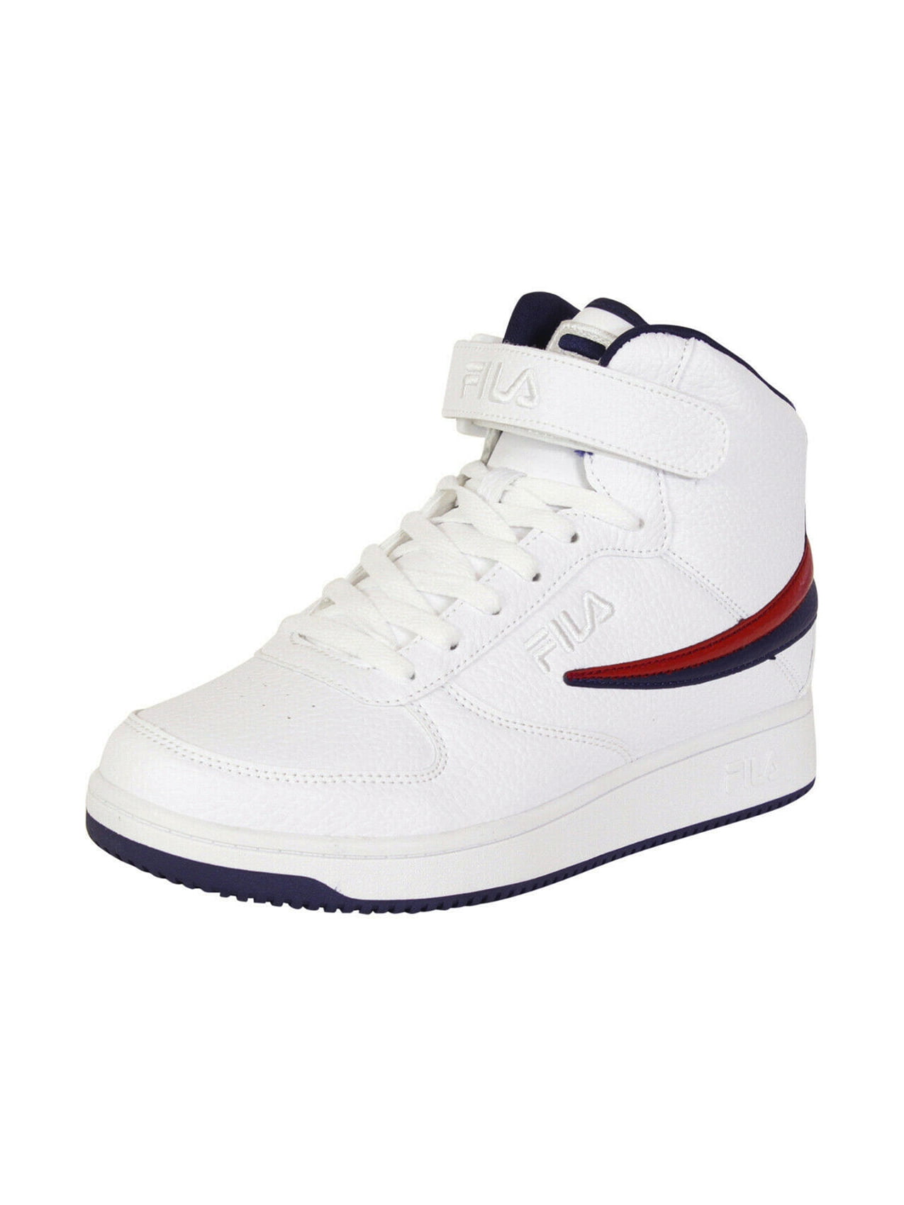 censur antyder Øde Fila Mens A-High Leather Sneakers Hi Top Shoes White - Walmart.com