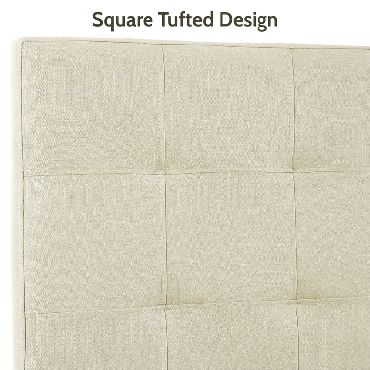 Jessenia Full Size Tufted Upholstered Headboard – 12-Position Adjustable, Cream