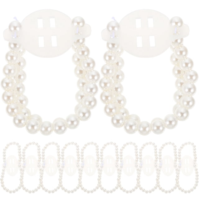 12 piezas de corsage de corsage Pulsera de perlas elásticas Corchaes de boda Muñecas para la muñeca de bricolaje de bricolaje