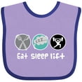 thumbnail image 3 of Inktastic Weightlifting Eat Sleep Lift Sports Boys Baby Bib, 3 of 4