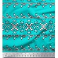 thumbnail image 1 of Soimoi Poly Georgette Fabric Floral Block Print Fabric by Yard 52 Inch Wide, 1 of 3