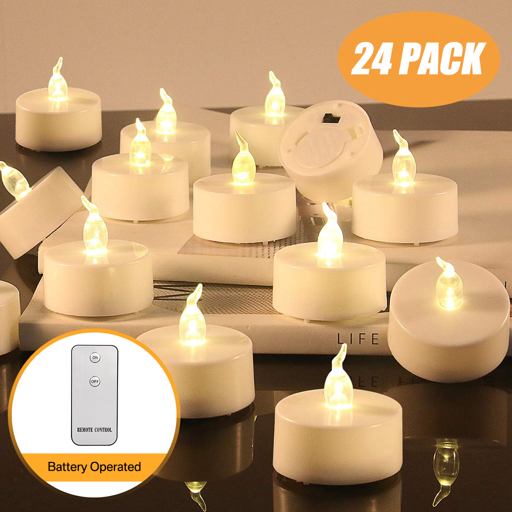 12Pcs Tea light Candles Battery Operated Tea Candles Flameless