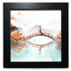 thumbnail image 1 of Mesa de pared Jincheng estilo chino acuarela con marco cuadrado negro, 1 of 4