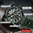 thumbnail image 3 of Men Watches Unique Casual Wrist Watches (Chronograph/Waterproof/Luminous/Calendar/24 Hours) Silicon Band Fashion Watches for Men, 3 of 6
