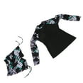 thumbnail image 3 of Traje de Baño de Mujeres Largas de 2 Piezas Swimsuits Manga Larga Control de Abdomen, 3 of 7