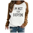 thumbnail image 2 of ICHUANYI Liquidación Moda Mujer Manga Larga Cuello Redondo Impreso Blusa Casual Jersey Tops ICHUANYI WER202308232338, 2 of 5