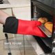 thumbnail image 3 of Oven Glove with Inner Cotton Layer Heat Resistant Oven Mitts Insulated Non-Slip Gloves Microwave Silicone Gloves for Cooking Baking Smoker Fireplace, 3 of 5