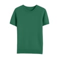 thumbnail image 5 of Oversized Sweaters for Women Solid Color Casual Crew Neck Knit Tops Loose Short Sleeve Sweater Blend Knitwear, 5 of 5