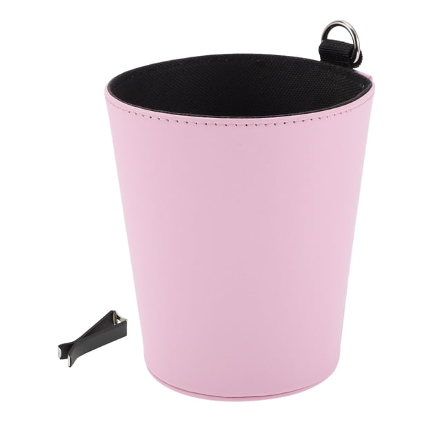 Bote de basura para automóvil Unique Bargains colgante para asientos delanteros y traseros, bote de basura de cuero sintético rosa 1 pieza
