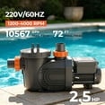 thumbnail image 5 of 2.5HP High Performance Pool Pumps Variable Speed Smart Programmable Timer Swimming Pool Pump with Large Filter Basket, 220V Powerful DC Motor, 5 of 8