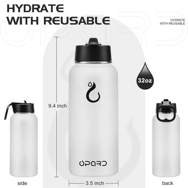 Hydrapeak Insulated Stainless Steel Water Bottle | 1 Liter Wide Mouth Reusable Bottle | Leak