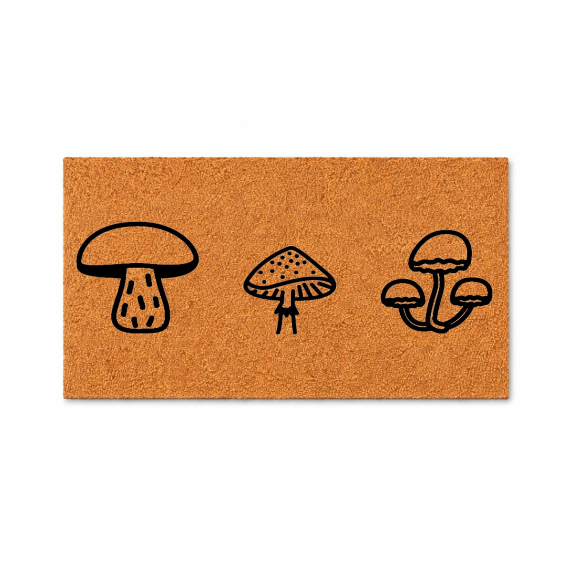 Mushroom Illustration Doormat Indoor Outdoor Entryway Mat Decorative Welcome Mat (18x30 inches) WoodByStu 5126