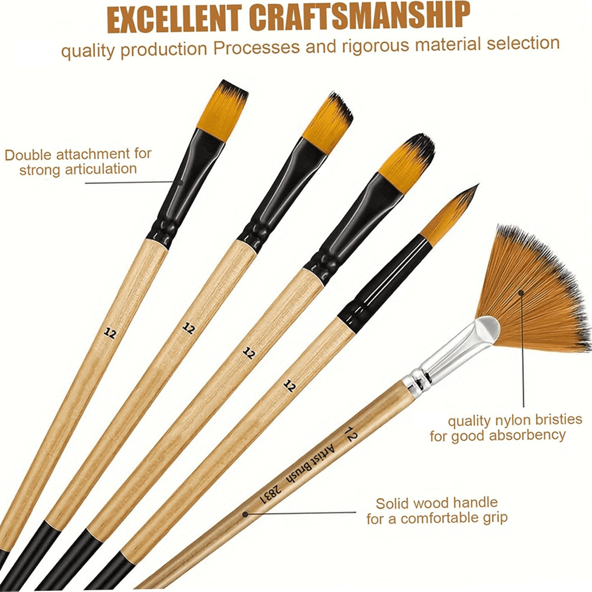 1 * Paint Brush Set-As Shown