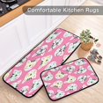 thumbnail image 6 of GZHJMY Cute Glasses Cat Kitchen Mat - Cushioned Anti Fatigue Kitchen Rug Set of 2, Non Slip Waterproof Kitchen Mats for Kitchen, Laundry, Sink, Office 19.7"×27.6"+19.7"×47.2" Carpet Runner, 6 of 7