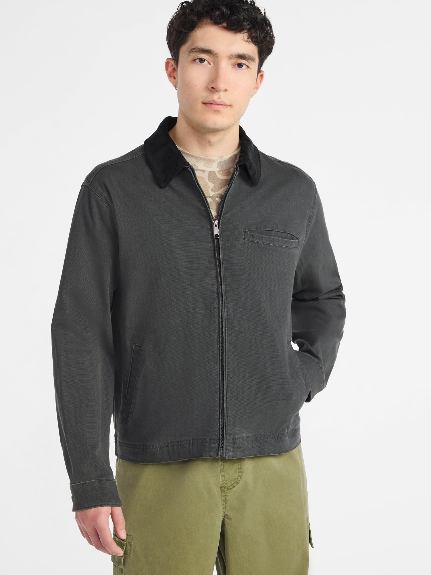 No Boundaries Men's and Big Men's Workwear Garage Jacket, Size S-3XL