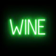 thumbnail image 1 of SpellBrite WINE LED Sign for Business. 15.8" x 6.3" Green WINE Sign Has Neon Sign Look With Energy Efficient LED Light Source. Visible from 500+ Feet, 8 Animation Settings., 1 of 4