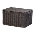 thumbnail image 1 of Cesta tejida para guardar cosas, cesta portátil para guardar artículos diversos, cesta de ratán sintético para guardar cosas, para despensa y revistas M, 1 of 8