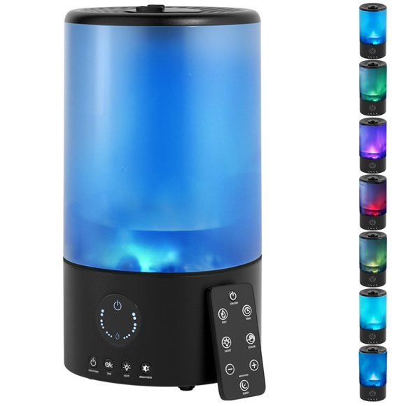MotorGenic 3.2L Cool Mist Humidifier for Bedroom, Ultrasonic Quiet Humidifiers with 360° Nozzle, Colorful Gradient Night Light, Auto Shut-Off for Home, Baby Nursery, Plants & Large Rooms