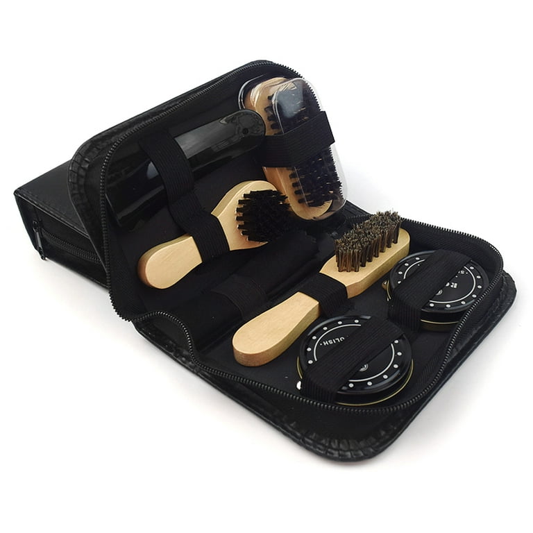  FOOTMATTERS Shoe Shine Valet Box - Hardwood Boot & Shoe Care -  Polish Kit : Clothing, Shoes & Jewelry