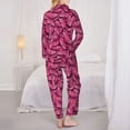 thumbnail image 3 of Bingfone Womens Pajama Sets Pink Butterfly Print,Long Sleeve Loungewear Pajamas Set-Small, 3 of 8