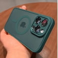 thumbnail image 1 of Funda magnética de lujo con carga inalámbrica para iPhone Magsafe 16, 15, 14, 13, 12, 11 Pro Max, armadura translúcida mate, a prueba de golpes, 1 of 5