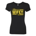 thumbnail image 2 of The Best Wifey in the Universe | Womens Mother's Day Slim Fit Junior Tee, Black, Small, 2 of 4