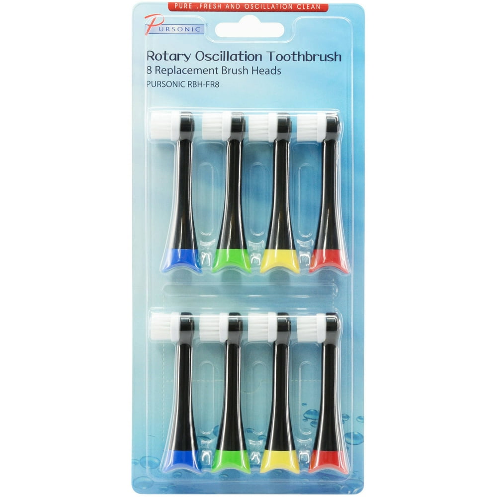 Pursonic rotary oscillation toothbrush replacement brush heads, 8 count