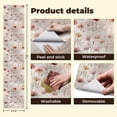 thumbnail image 5 of Vintage Floral Contact Paper Peel and Stick Wallpaper Soft Lavender Red Distressed Shabby Chic Design 23.6in x 9.8ft Self Adhesive Removable Wall Paper for Nursery Bedroom Cabinets Drawers, 5 of 8
