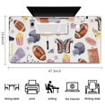 thumbnail image 5 of Long Mouse Pads for Desk,Colorful Rugby Game Items Pattern Desk Mats on Top Of Desks, Desk Mouse Pad Extra Large with 3mm Non-Slip Base and Stitched Edge for Gaming,Office,Work,Home 47.3"x23.6", 5 of 6