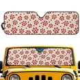 thumbnail image 2 of Uorisanigo Windshield Sun Shade, Car Sunshade for 1997-2017 Jeep Wrangler Rubicon Sahara TJ JK JKU 2/4 Doors, UV Ray Reflector Cute Dog Paws Red Sun Visor Shade Keep Vehicle Cool, 2 of 7