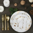 thumbnail image 5 of VeZee's Gold Stroke White 10.25" Dinner Plates for Elegant Parties & All Occasions : Qty 20, 5 of 5