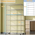 thumbnail image 3 of BestOffice 6 Tier Wire Shelving Unit with Wheels 2100LBS Capacity-18x45x82, Chrome, 3 of 7