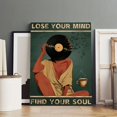 thumbnail image 5 of Vintage Inspirational Quote Lose Your Mind Find Your Soul Poster Wrapped Wooden Frame Wall Decor,,Canvas Wall Art for Living Room,Bedroom,Office,Ready to Hang, 5 of 5