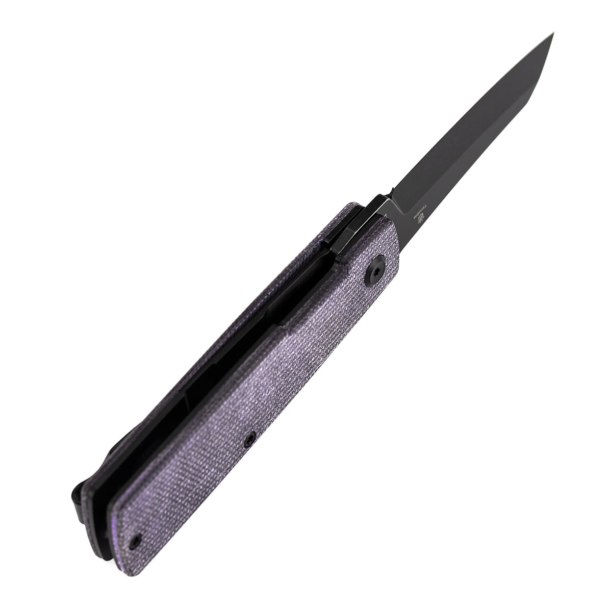 Tenable Higonokami Folding Pocket Knife,3.02'' Black Stonewashed D2 Blade,Purple Micarta Handle,B2135A1