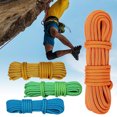 thumbnail image 3 of 9mm Rock Climbing Rope Anti-fall Wear-resistant Heavy Duty Tear Resistant High Tensile Strong Load Bearing Random Color Wilderness Survival Training Rappelling Rope Climbing Gear, 3 of 7