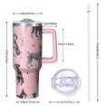 thumbnail image 2 of OBREWU Schnauzer Dogs and Flowers Tumbler with Handle and Lid,Schnauzer Dogs and Flowers 40oz Double Wall Vacuum Insulated Tumbler,Cups Gift for Women and Men, 2 of 7