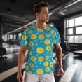 thumbnail image 3 of Wukai Bee Sunflower Print Men's Short-Sleeved Mesh T-Shirt,Quick-Dry Short Sleeve Workout T-Shirt-3X-Large, 3 of 8