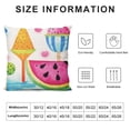 thumbnail image 5 of Jiayy  Summer Lumbar Pillow Cover Watercolor Watermelon Ice Cream Decorative Farmhouse Hello Summer Patio Outdoor Cushion Case for Sofa Couch Home Bed Decor, 5 of 5