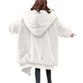 thumbnail image 3 of Women's Oversized Fluffy Faux Fur Coat Long Sleeve Hooded Winter Jacket with Pockets Warm and Stylish Outerwear, 3 of 5