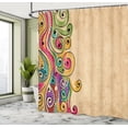 thumbnail image 5 of Ambesonne Tribal Shower Curtain, Folk Art Forms, 69"Wx84"L, Multicolor, 5 of 5